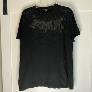 Vintage Fox Racing Logo T Shirt Size Large Black Y2K Grunge‎ Moto Skater
